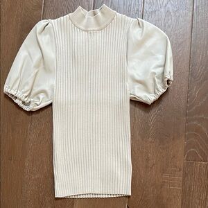 Steve Madden Cream Puff Sleeve Top